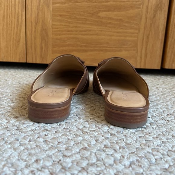 TALBOTS - Cassidy Fringed Mules - Dark Almond -- Excellent Condition - Picture 4 of 12